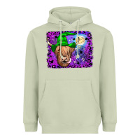Matcha highland cow halloween Heavyweight Hoodie - JahusDesignShop