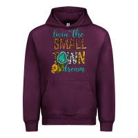 Mauve Wine Living The Small Town Dream Urban Hoodie - BundleAndBundleShop