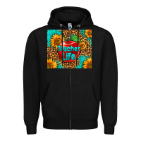 Black teacher life Zipper Hoodie - HRA Design Shop