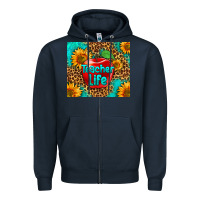 Navy teacher life Zipper Hoodie - HRA Design Shop