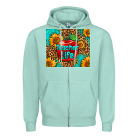 Seafoam teacher life Zipper Hoodie - HRA Design Shop