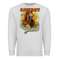 Dove Grey cowboy take me away Premium Sweatshirt - NancyCooperArtShop