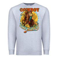 Heather Grey cowboy take me away Premium Sweatshirt - NancyCooperArtShop