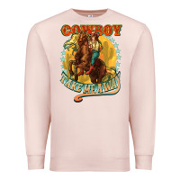 Pale Pink cowboy take me away Premium Sweatshirt - NancyCooperArtShop