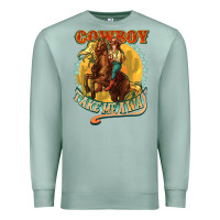Seafoam cowboy take me away Premium Sweatshirt - NancyCooperArtShop