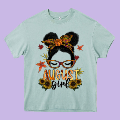 August Girl Heavy Core Tee Designed By Sublimationcraftshop