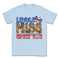 Dusty Blue Little miss America Classic Tee - Neo Western