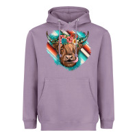 Lavender highland cow serape Heavyweight Hoodie - JahusDesignShop