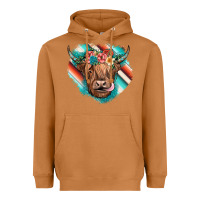 Meerkat highland cow serape Heavyweight Hoodie - JahusDesignShop