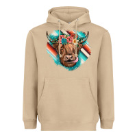 Mushroom highland cow serape Heavyweight Hoodie - JahusDesignShop