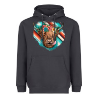 Smoke highland cow serape Heavyweight Hoodie - JahusDesignShop
