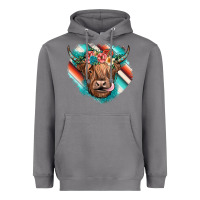 Storm highland cow serape Heavyweight Hoodie - JahusDesignShop
