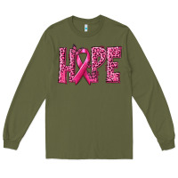Army Green Hope Breast Cancer Long Sleeve Tee - texasbilliewilder