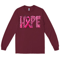 Burgundy Hope Breast Cancer Long Sleeve Tee - texasbilliewilder