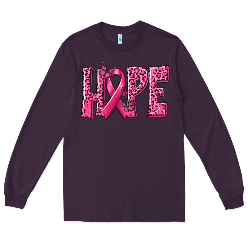 Hope Breast Cancer Long Sleeve Tee by texasbilliewilder | Teevron