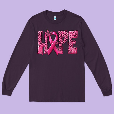 Hope Breast Cancer Long Sleeve Tee Designed By Texasbilliewilder