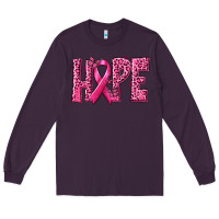 Plum Hope Breast Cancer Long Sleeve Tee - texasbilliewilder