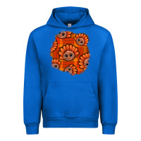 Cobalt Thanksgiving Turkey With Tartan Patch Urban Hoodie - BundleAndBundleShop