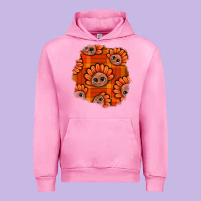 Thanksgiving Turkey With Tartan Patch Urban Hoodie Designed By Bundleandbundleshop