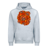 Heather Grey Thanksgiving Turkey With Tartan Patch Urban Hoodie - BundleAndBundleShop