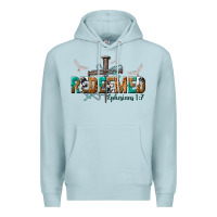 Blue Mist redeemed ephesians 1 7 Premium Hoodie - NancyCooperArtShop