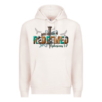 Pale Pink redeemed ephesians 1 7 Premium Hoodie - NancyCooperArtShop