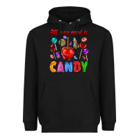 Black all you need is candy Heavyweight Hoodie - AdoDesignShop