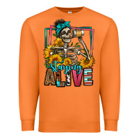 Carrot staying alive coffee drinking skeleton Premium Sweatshirt - Jasminsmagicworld