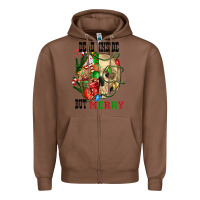 Chestnut Dead İnside But Merry Human Skull Zipper Hoodie - FaDigitalArtStudio