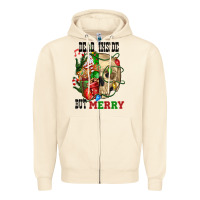 Sandshell Dead İnside But Merry Human Skull Zipper Hoodie - FaDigitalArtStudio