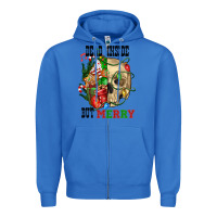 True Royal Dead İnside But Merry Human Skull Zipper Hoodie - FaDigitalArtStudio