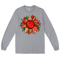 Heather Grey strawberry sunflower Long Sleeve Tee - Zillion Design Studio