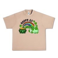 Burro Happy Go Lucky Rainbow Shamrocks And Pot Of Gold Urban Heavy Tee - RanaPortraitStore