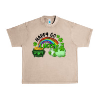 French Oak Happy Go Lucky Rainbow Shamrocks And Pot Of Gold Urban Heavy Tee - RanaPortraitStore