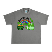 Tornado Happy Go Lucky Rainbow Shamrocks And Pot Of Gold Urban Heavy Tee - RanaPortraitStore
