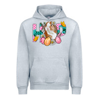 Heather Grey Hop Bunny Easter Urban Hoodie - BundleAndBundleShop