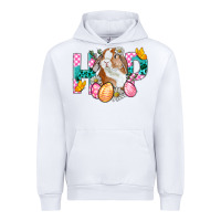 White Hop Bunny Easter Urban Hoodie - BundleAndBundleShop