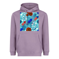 Lavender patriotic fireworks and sunflower Heavyweight Hoodie - BundleAndBundleShop
