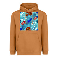Meerkat patriotic fireworks and sunflower Heavyweight Hoodie - BundleAndBundleShop