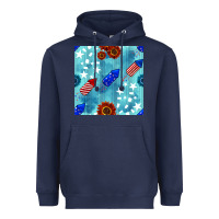 Patriotic Fireworks And Sunflower Heavyweight Hoodie | Teevron