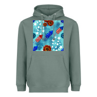 Sage patriotic fireworks and sunflower Heavyweight Hoodie - BundleAndBundleShop