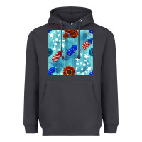 Smoke patriotic fireworks and sunflower Heavyweight Hoodie - BundleAndBundleShop