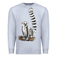 Heather Grey Ringtail Cat Premium Sweatshirt - LillyAllenDesigns