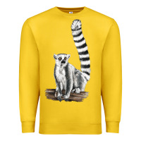 Lemon Ringtail Cat Premium Sweatshirt - LillyAllenDesigns