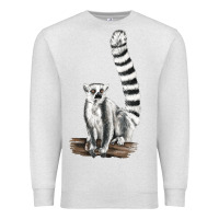 Oatmeal Heather Ringtail Cat Premium Sweatshirt - LillyAllenDesigns