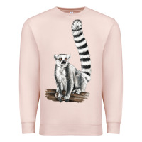 Pale Pink Ringtail Cat Premium Sweatshirt - LillyAllenDesigns