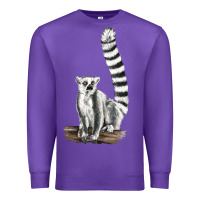 Purple Ringtail Cat Premium Sweatshirt - LillyAllenDesigns