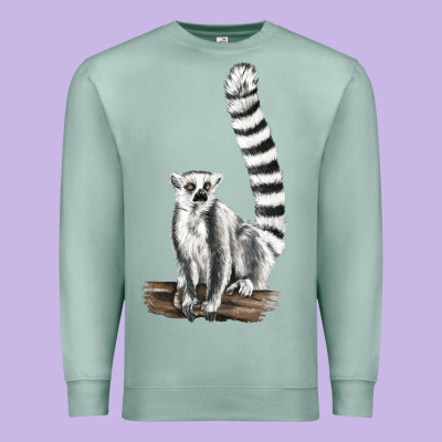 Ringtail Cat Premium Sweatshirt Designed By Lillyallendesigns