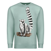 Seafoam Ringtail Cat Premium Sweatshirt - LillyAllenDesigns