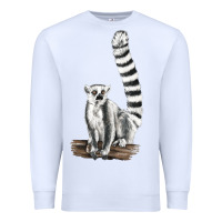 White Ringtail Cat Premium Sweatshirt - LillyAllenDesigns